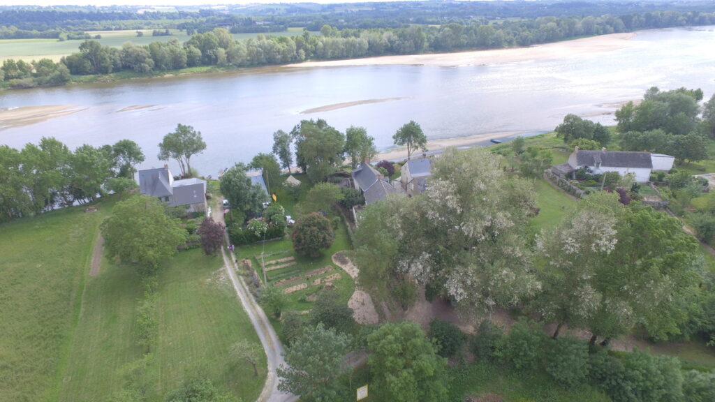 Vue de drone du jardin expérimental de Résiliences